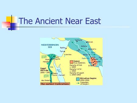 The Ancient Near East. The Larger Picture The Sumerians Invented: Writing Farming Technology Architecture Codes of Law Cities and Regional Governments.