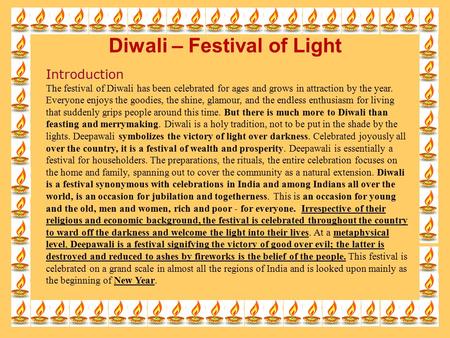 Diwali – Festival of Light