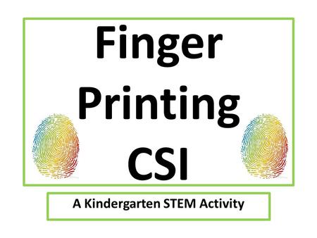 A Kindergarten STEM Activity