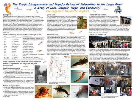 Figure 1. Study area The Tragic Disappearance and Hopeful Return of Salmonflies to the Logan River A Story of Loss, Despair, Hope, and Community The BugLab.