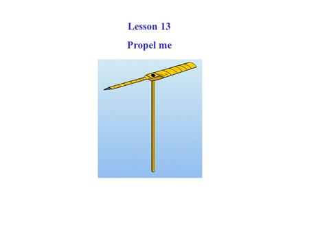 Lesson 13 Propel me. In a helicopter, you can move in any direction or you can rotate 360 degrees.