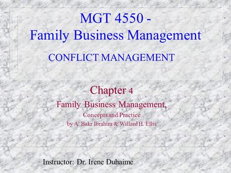 MGT Family Business Management