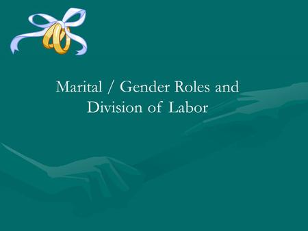 Marital / Gender Roles and Division of Labor. What stereotype about marriage is portrayed in this cartoon?