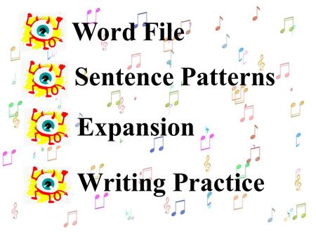 Word File Sentence Patterns Expansion Writing Practice.