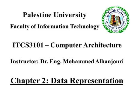 Chapter 2: Data Representation