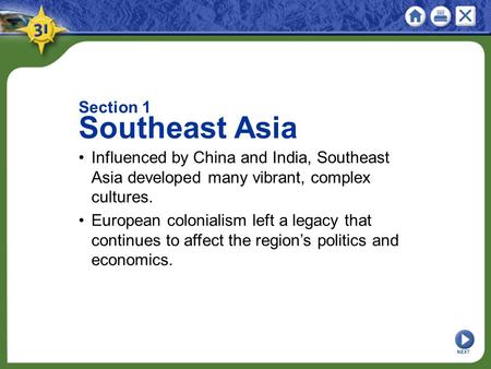 Southeast Asia Section 1