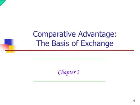 Comparative Advantage: