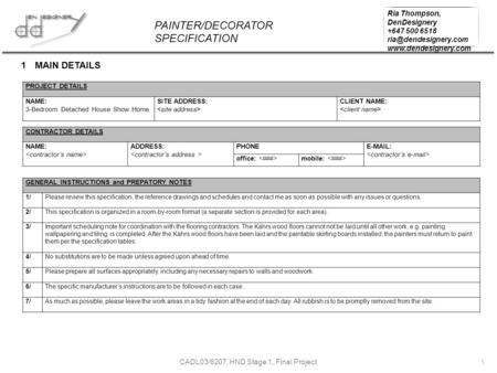 CADL03/6207, HND Stage 1, Final Project