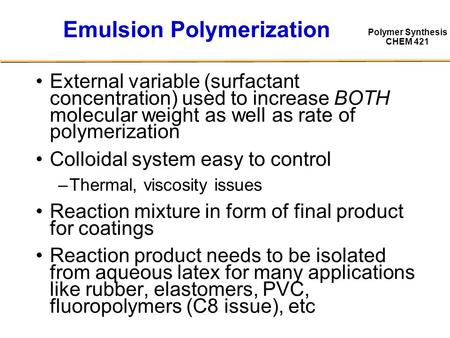 Emulsion Polymerization