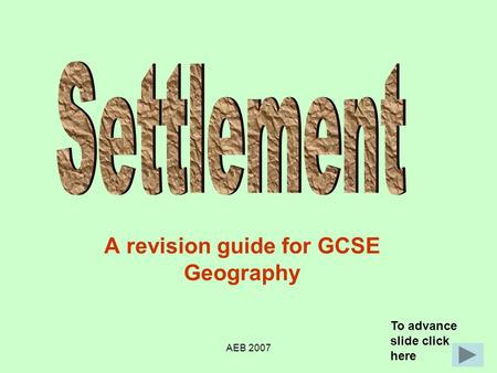 A revision guide for GCSE Geography