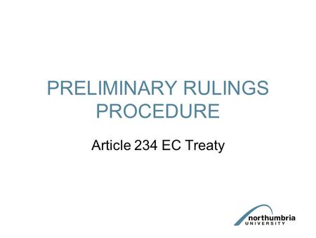 PRELIMINARY RULINGS PROCEDURE