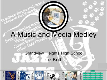 Student Produce d CD- ROM’s Grandview Heights High School Liz Kolb Drafts 10 qualities Pictures Timeline Rubrics Storyboard A Music and Media Medley.