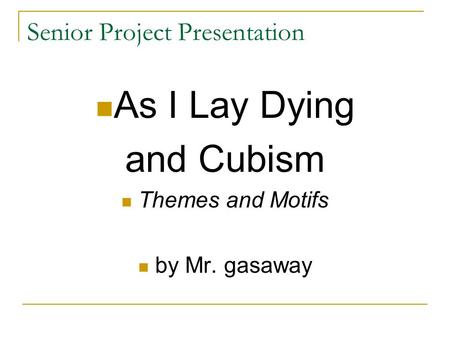 Senior Project Presentation