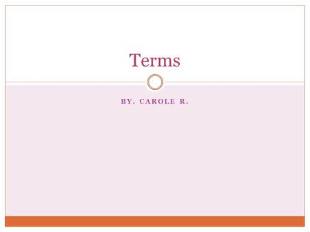 BY. CAROLE R. Terms. Inversion Inversion- when the normal order of words is reversed in order to achieve a particular effect of emphasis or meter. Similar.