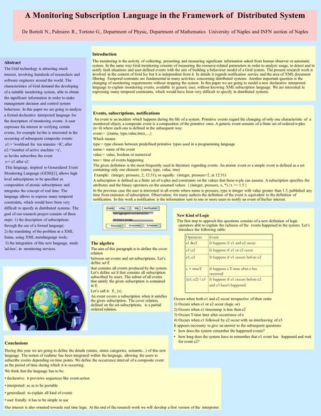 New Kind of Logic The first step to approch this questions consists of a new definition of logic operators able to explain the richness of the events happened.