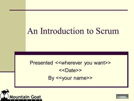 An Introduction to Scrum Presented > > By >. Scrum “The New New Product Development Game” in Harvard Business Review, 1986. “The… ‘relay race’ approach.