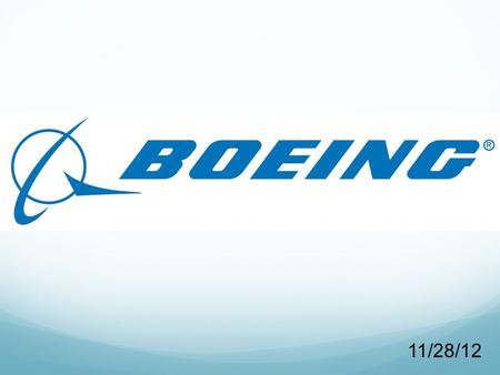 11/28/12. Company Description Sector: Industrials / Industry: Aerospace & Defense 3 Main Divisions: 1. Commercial Airplanes ~ 60% of revenues 2. Defense,