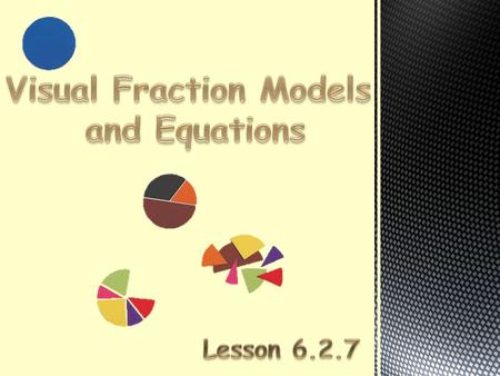 Visual Fraction Models