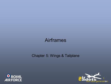 Chapter 5: Wings & Tailplane