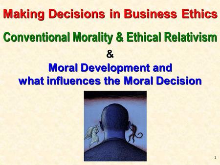 Making Decisions in Business Ethics