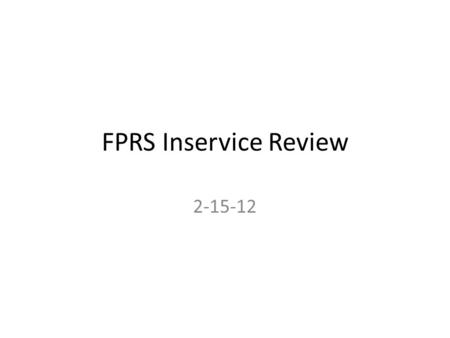 FPRS Inservice Review 2-15-12. Facial Analysis The Frankfort horizontal plane connects the: A.Nasion and pogonion B.Nasion and porion C.Porion and orbitale.