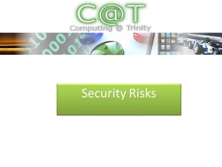 Security Risks. Introduction There are many security risks that can affect computers. How many of the following have you heard of before? We are going.