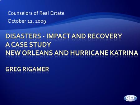 Counselors of Real Estate October 12, 2009.  In 2005, the US Census Bureau reported that 155,000,000 people, 53% of our population, resided in coastal.