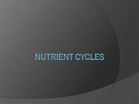 AKA The Water Cycle  Plants absorb water through their roots and expel water via their leaves.  Animals obtain water through their food or by drinking.