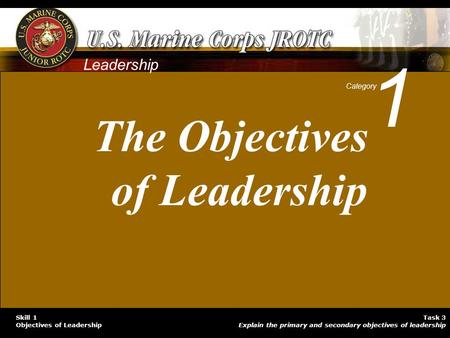 The Objectives of Leadership