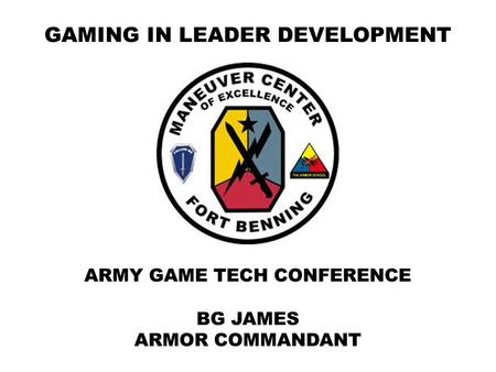 GAMING IN LEADER DEVELOPMENT