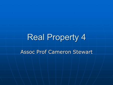 Assoc Prof Cameron Stewart