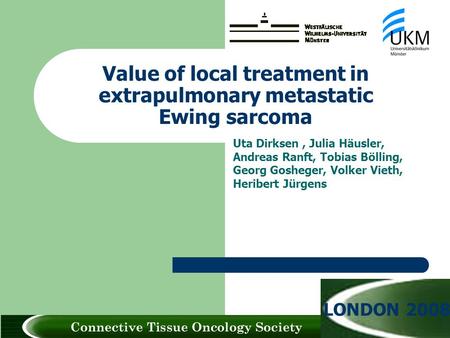 Value of local treatment in extrapulmonary metastatic Ewing sarcoma