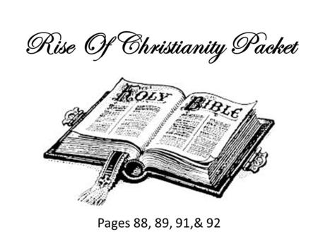 Rise Of Christianity Packet