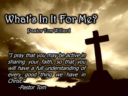 1. 2 For further thought and discussion: 1. What reason did the apostle Paul give for believing in the importance for early Christians being actively.