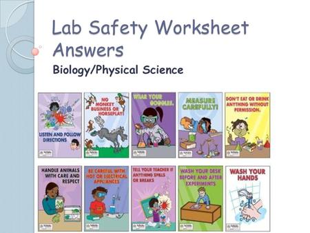 Lab Safety Worksheet Answers