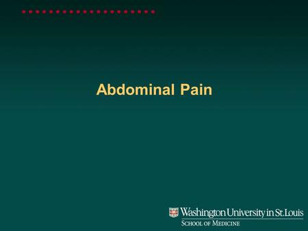 Abdominal Pain.