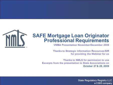 NMLS Testing & Education