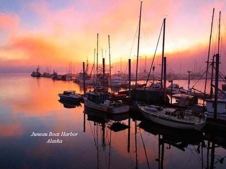 Juneau Boat Harbor Alaska. Havasupai Falls Arizona.