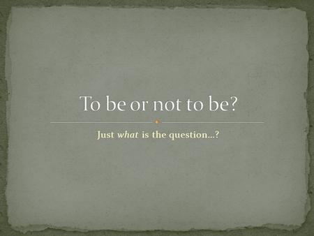 Just what is the question…?. As you begin to answer questions in the library, you will notice that there are different types of questions. This slideshow.