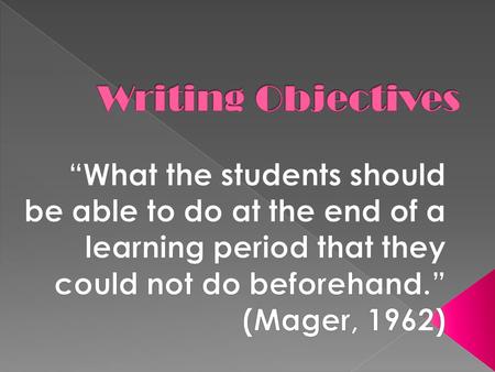 Take 5 minutes and think about the things you want to learn or see during your observation. List them as bullet points.