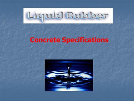 Concrete Specifications