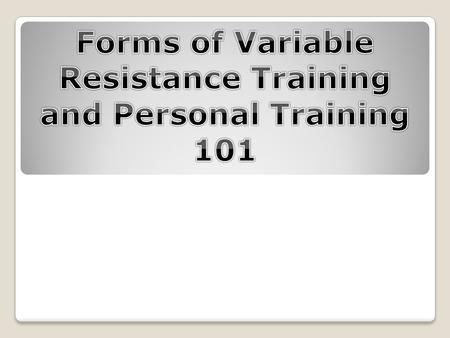 Resistance training was once used by a very small part including a group of elite athletes and weight lifting enthusiasts. But more recently, resistance.