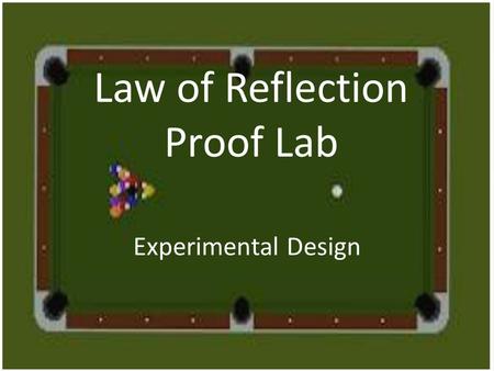 Law of Reflection Proof Lab