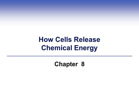 How Cells Release Chemical Energy