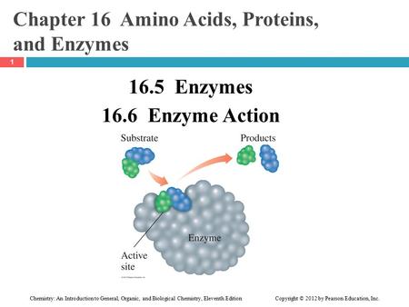 Chemistry: An Introduction to General, Organic, and Biological Chemistry, Eleventh Edition Copyright © 2012 by Pearson Education, Inc. Chapter 16 Amino.