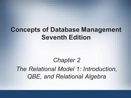 Concepts of Database Management Seventh Edition