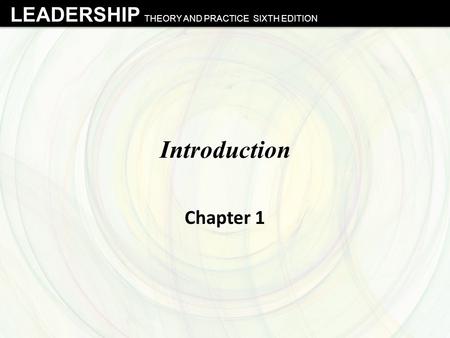 Introduction Chapter 1.