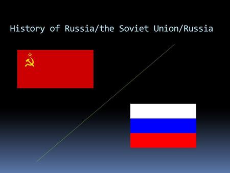 History of Russia/the Soviet Union/Russia