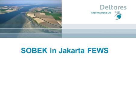 SOBEK in Jakarta FEWS.