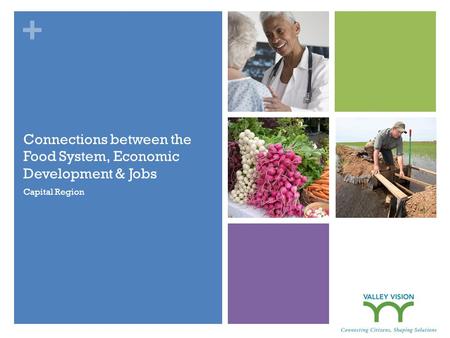 + Connections between the Food System, Economic Development & Jobs Capital Region.